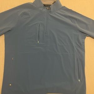 Brand New Peter Millar Light Blue Lightweight Windbreaker Jacket